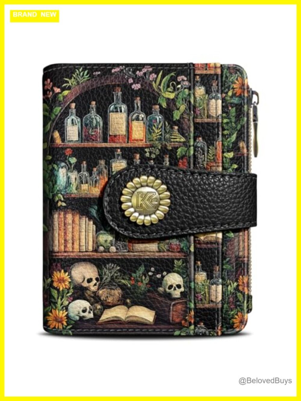 Small Bifold RFID Wallet with Card Slots & Coin Pocket, Vegan PU Leather